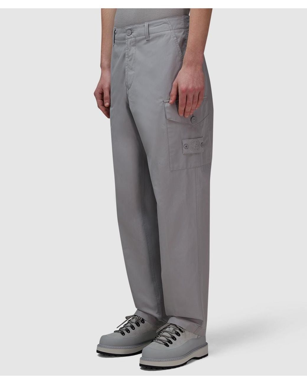 Stone Island Gray Ghost Weatherproof Cargo Pant for men