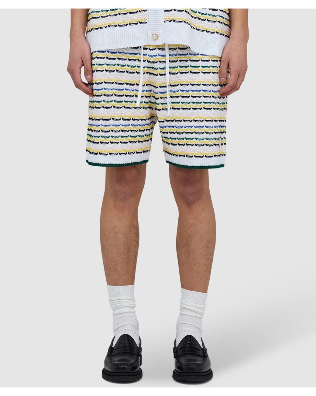 Casablanca Blue Tuck Stitch Short for men