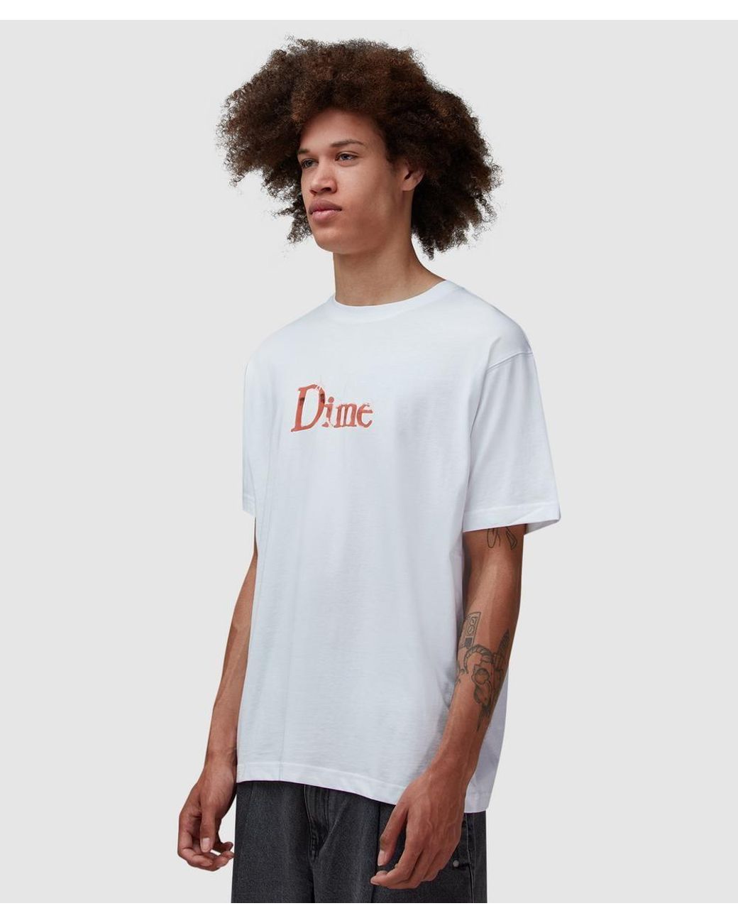 Dime White Shiny T-Shirt