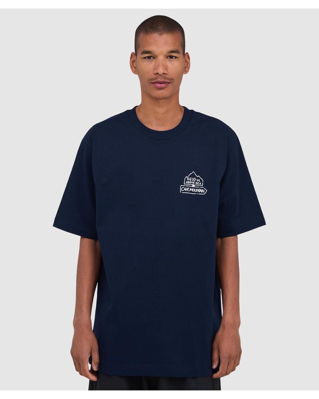 Cafe Mountain Blue Refuge T-Shirt (Deep for men