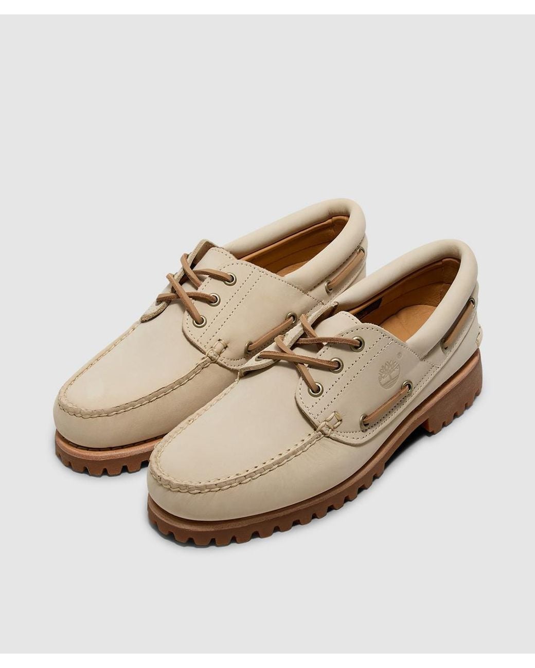 Timberland Natural Authentic Boat Shoe (Light Nubuck for men