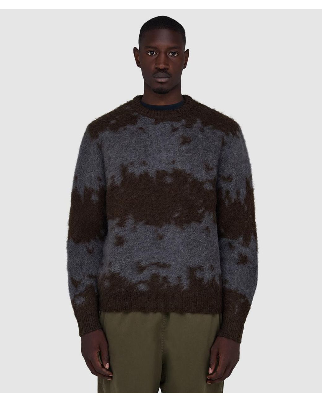 Gramicci Black Mohair Splatter Sweater for men