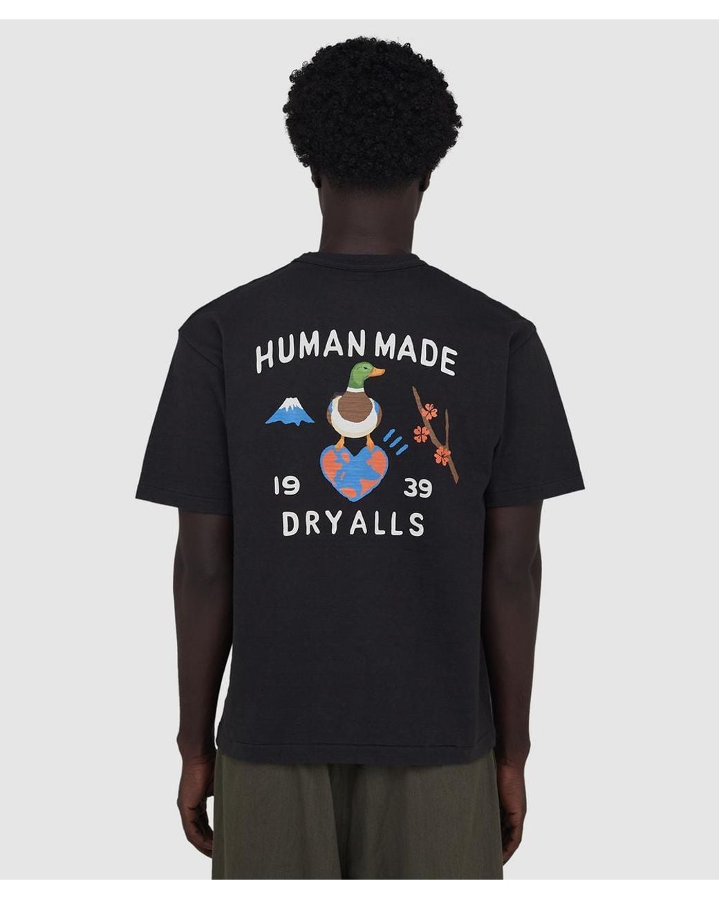 Human Made Black Duck On Top Of The World T-Shirt for men