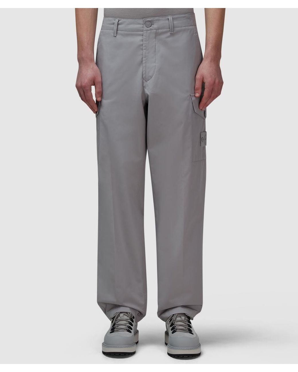 Stone Island Gray Ghost Weatherproof Cargo Pant for men