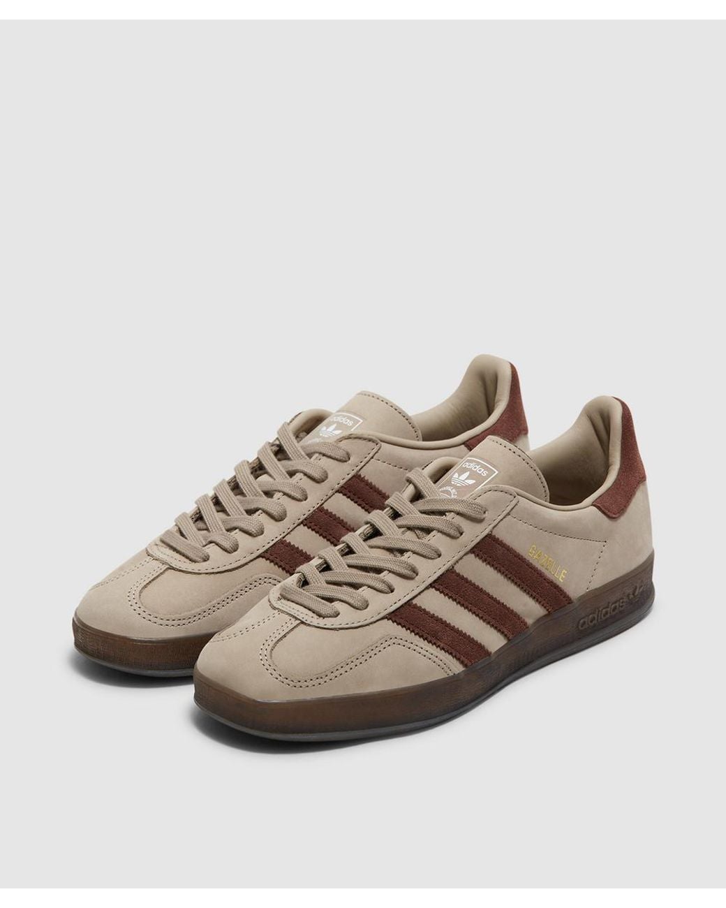 Adidas Brown Gazelle Indoor Sneaker (Trace Khaki/Fox/Ftwr for men