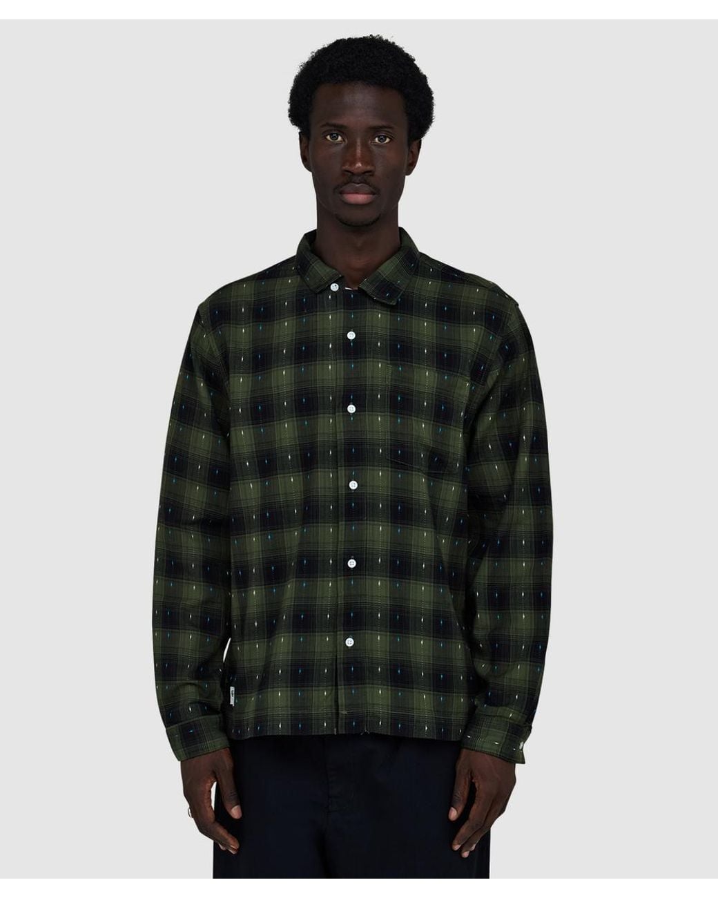 Service Works Black Drag Stitch Resort Shirt for men