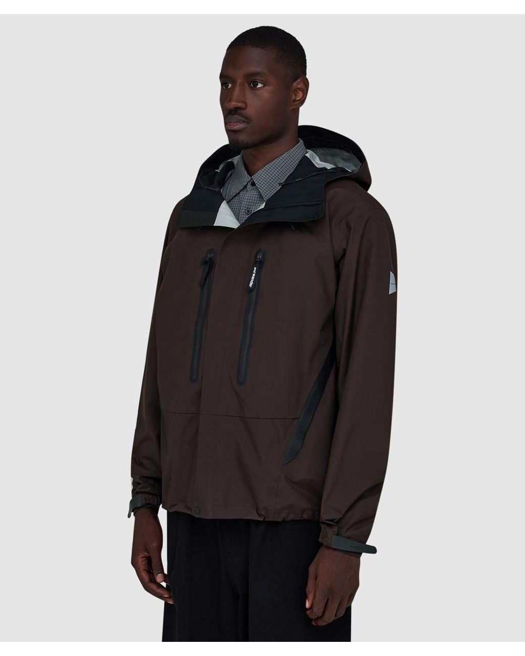 And Wander Black 2.5L Hiker Rain Jacket for men