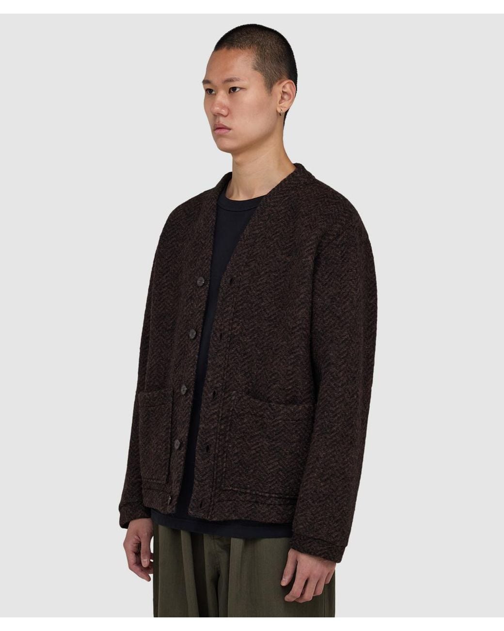 Universal Works Black Raven Advance Cardigan for men