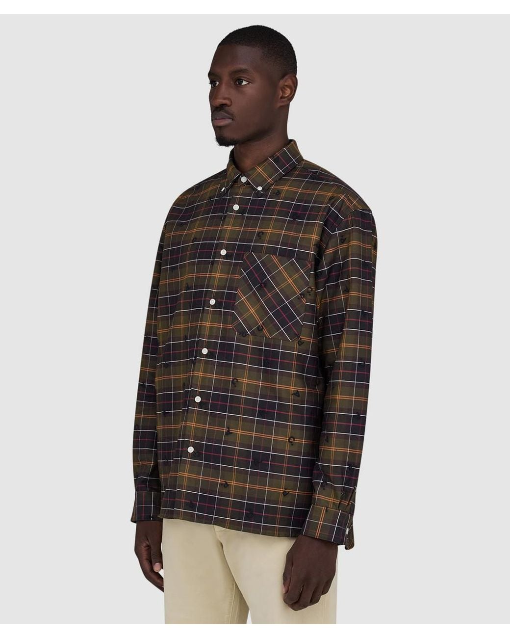Barbour Brown X A.P.C. Monogram Tartan Shirt (Classic Tartan for men