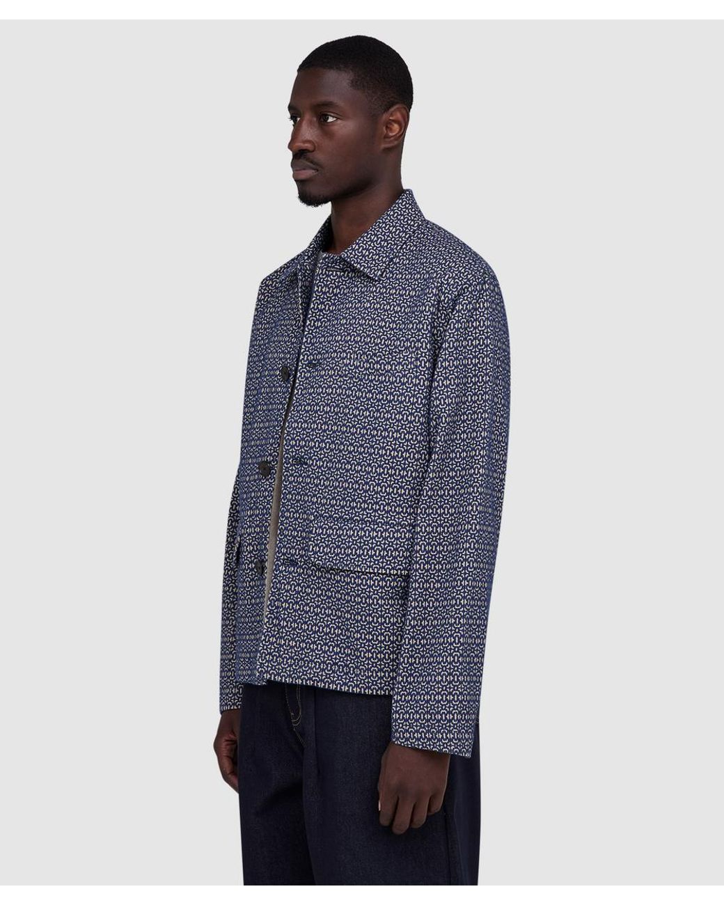 Universal Works Blue Warmus Jacket for men