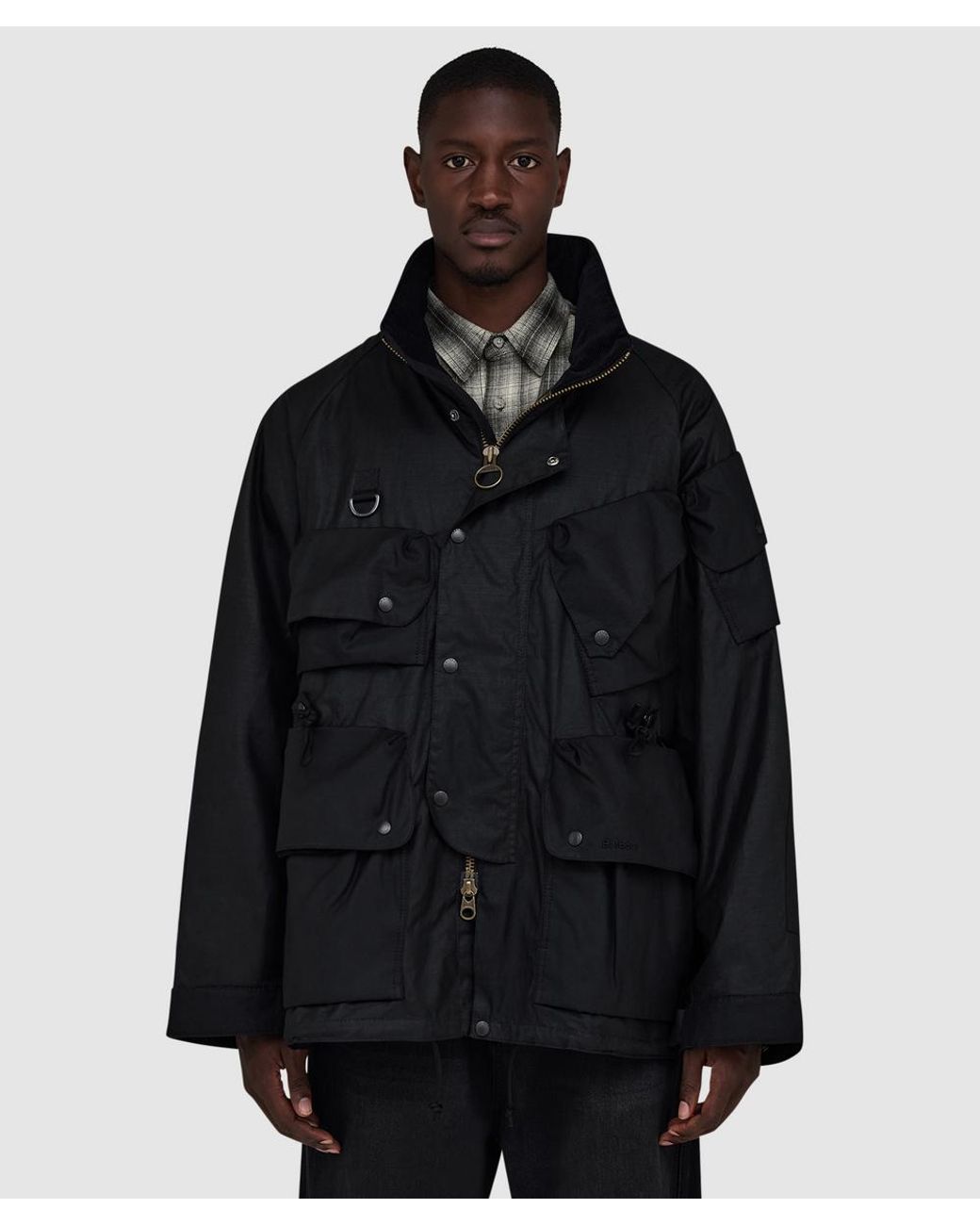 Barbour Black X Norbit Ripstop Wax Jacket for men