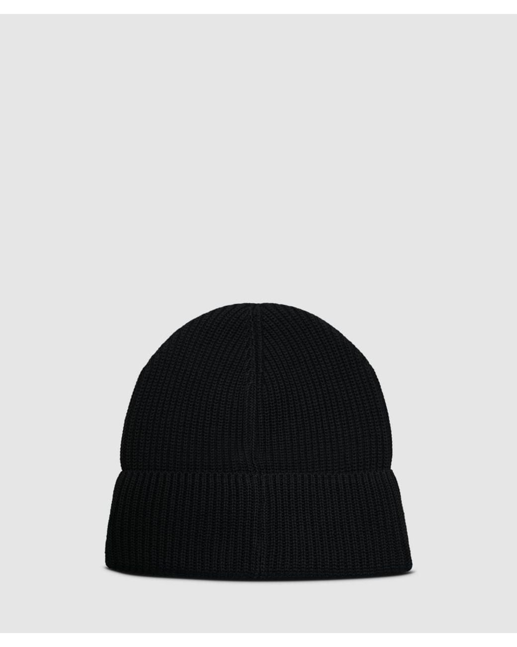 Moncler Black Tonal Beanie
