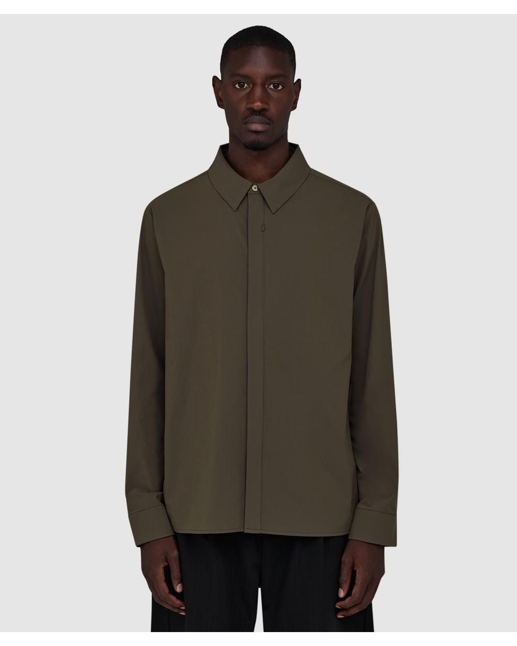 Hiking Patrol Green Align Button Up Shirt (Smoky for men