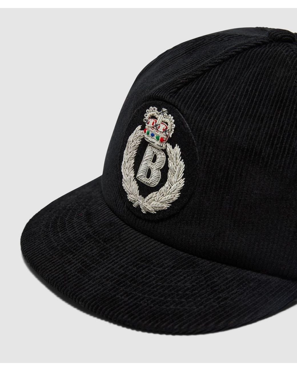 Bubetti Black Pin Cord Patch Cap