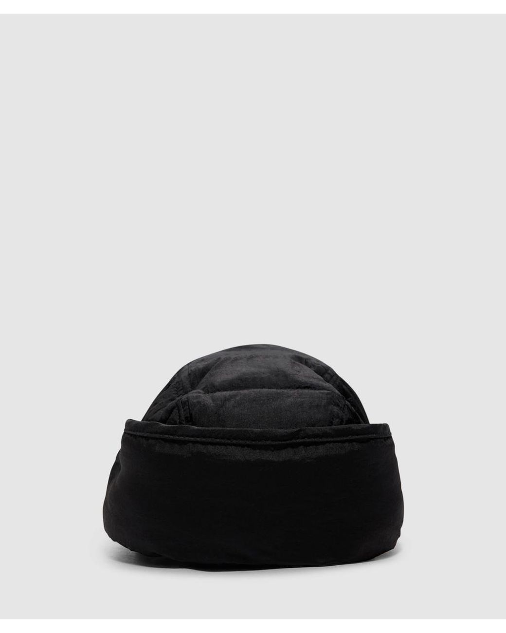 Bubetti Black Downfilled Nylon Trapper Hat