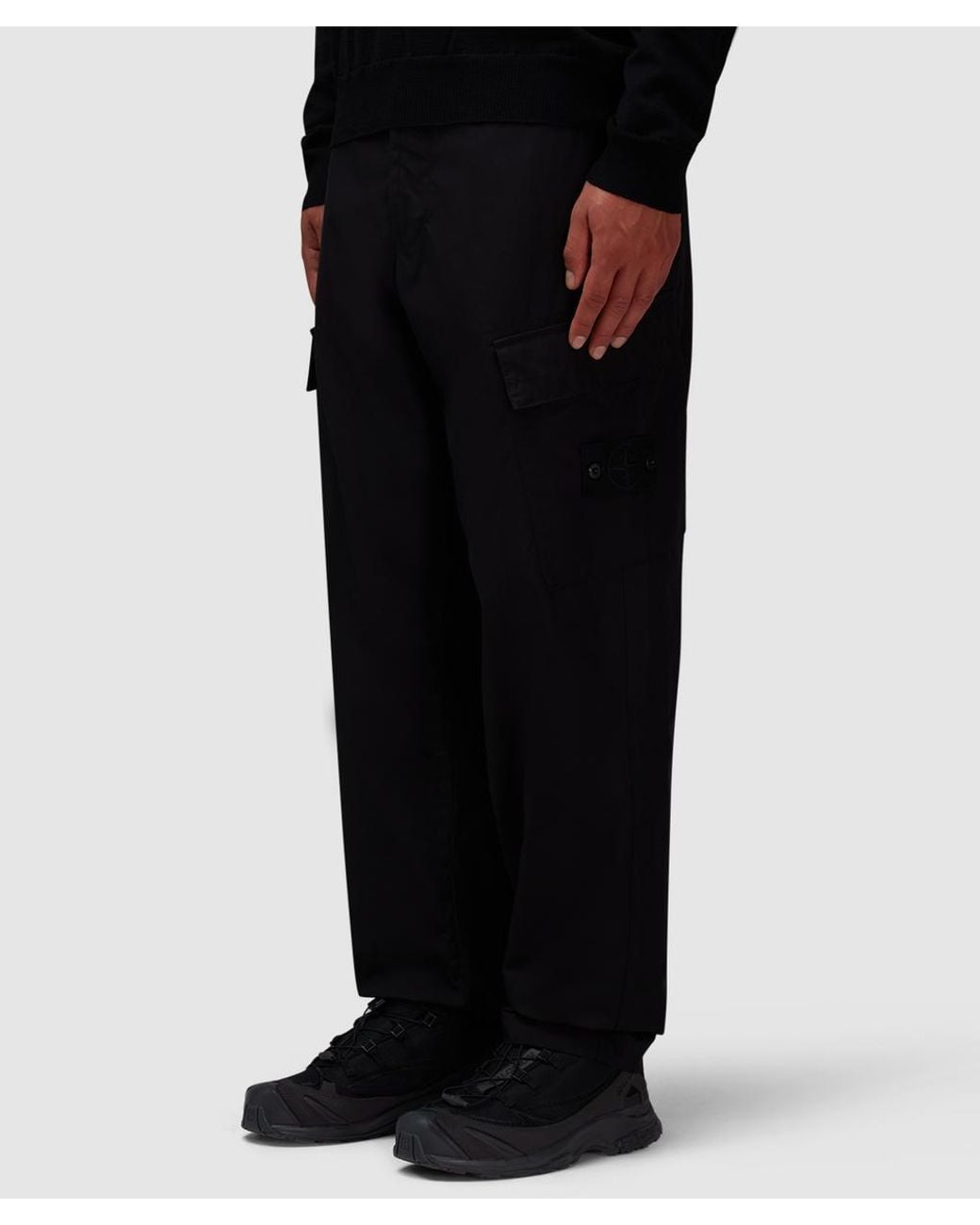 Stone Island Black Ghost Weatherproof Cargo Pant for men