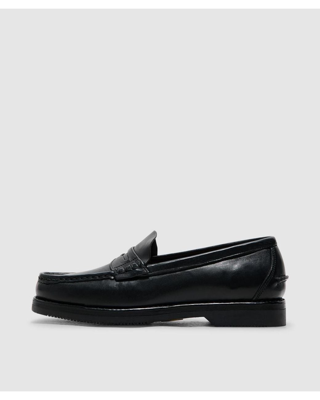 Visvim Black Fabro Folk Loafer for men