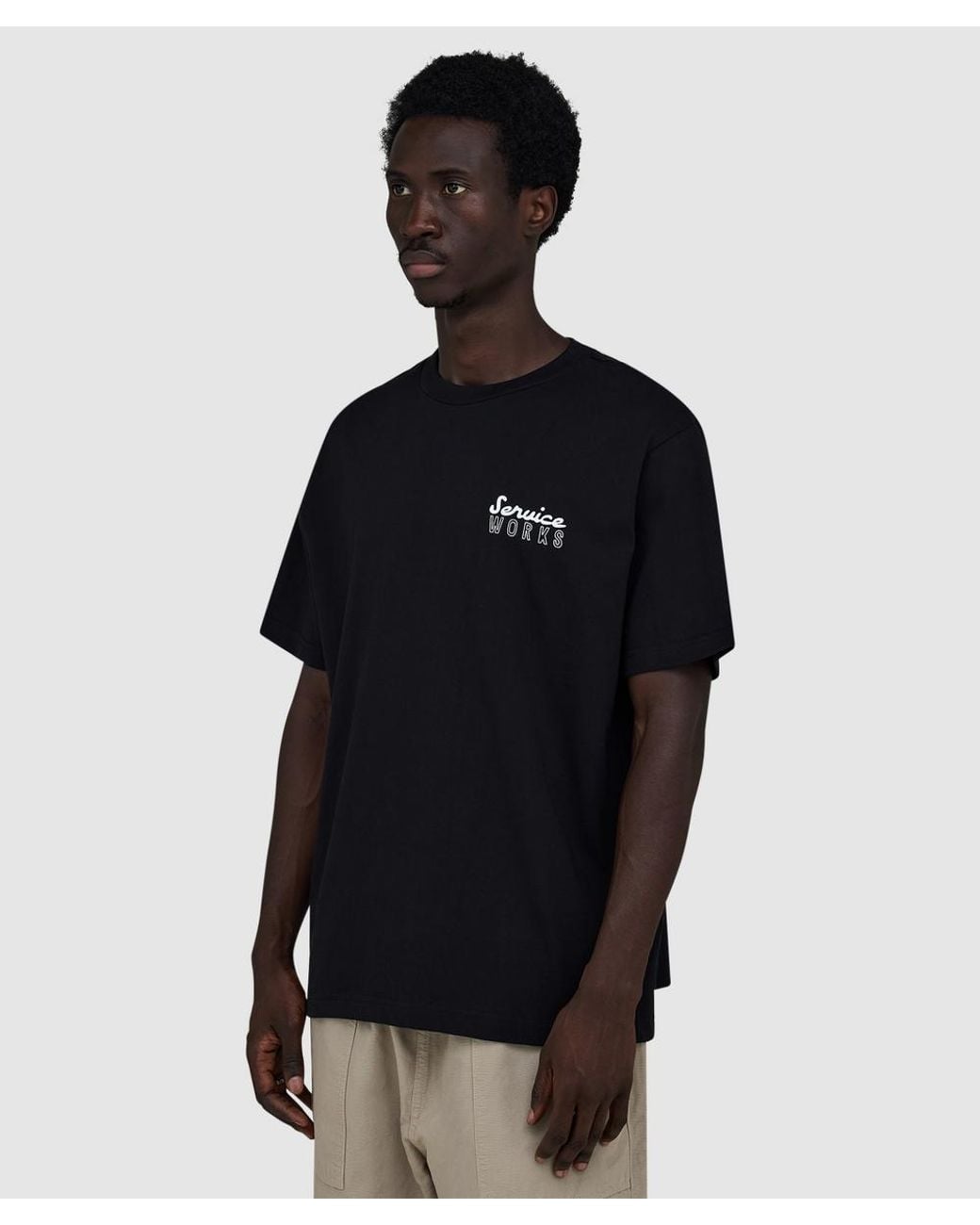 Service Works Black Eating Adventures T-Shirt for men