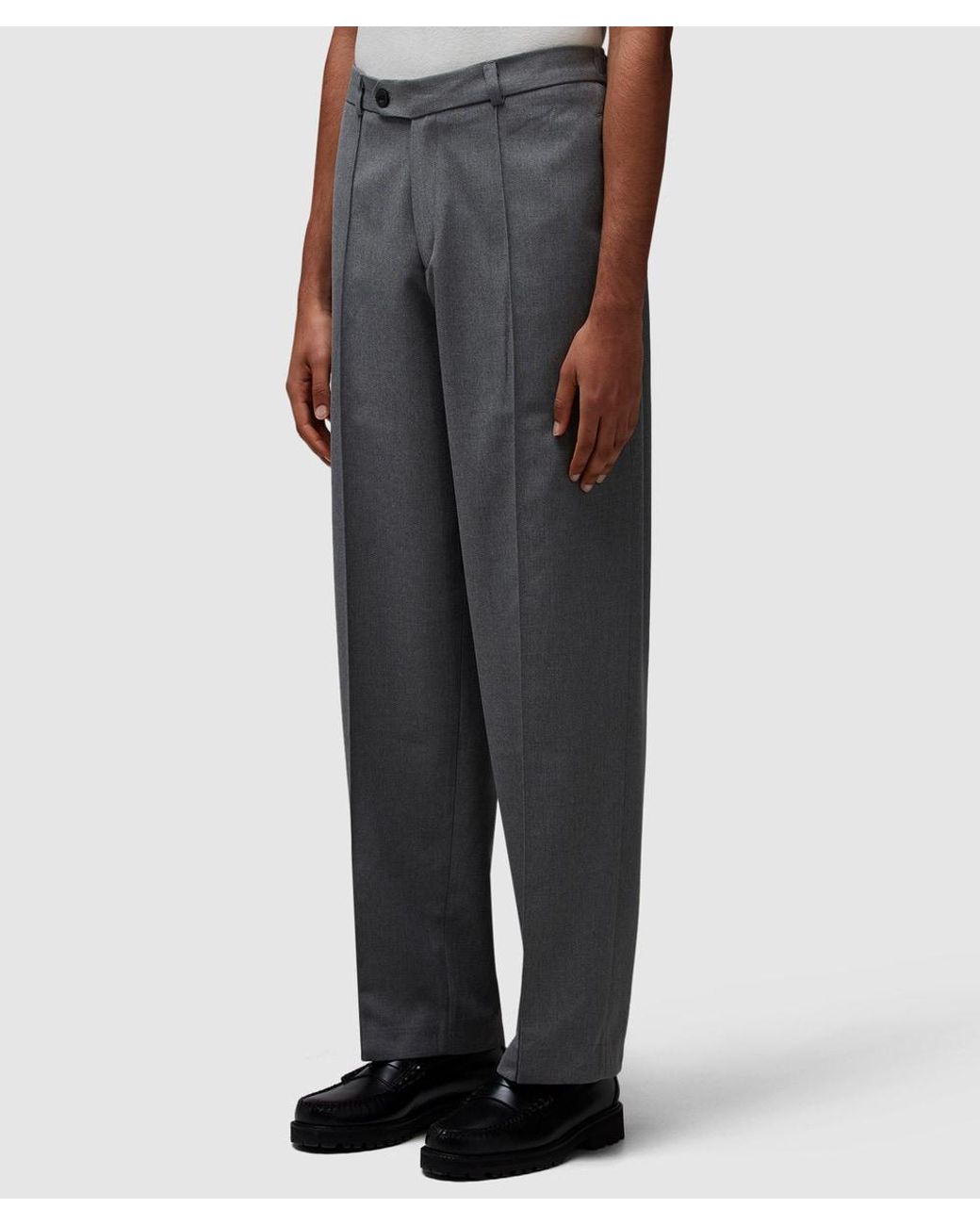 About Blank Gray Pleated Pant V2 for men