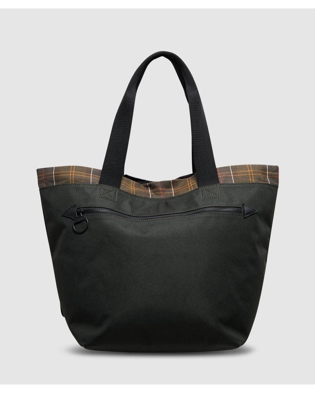 Barbour Black Field Wax Carry All Tote Bag (Sage