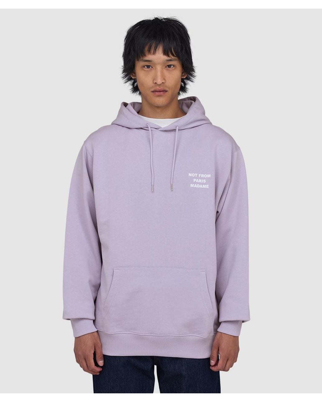 Drole de Monsieur Purple Slogan Hoodie (Lavander for men