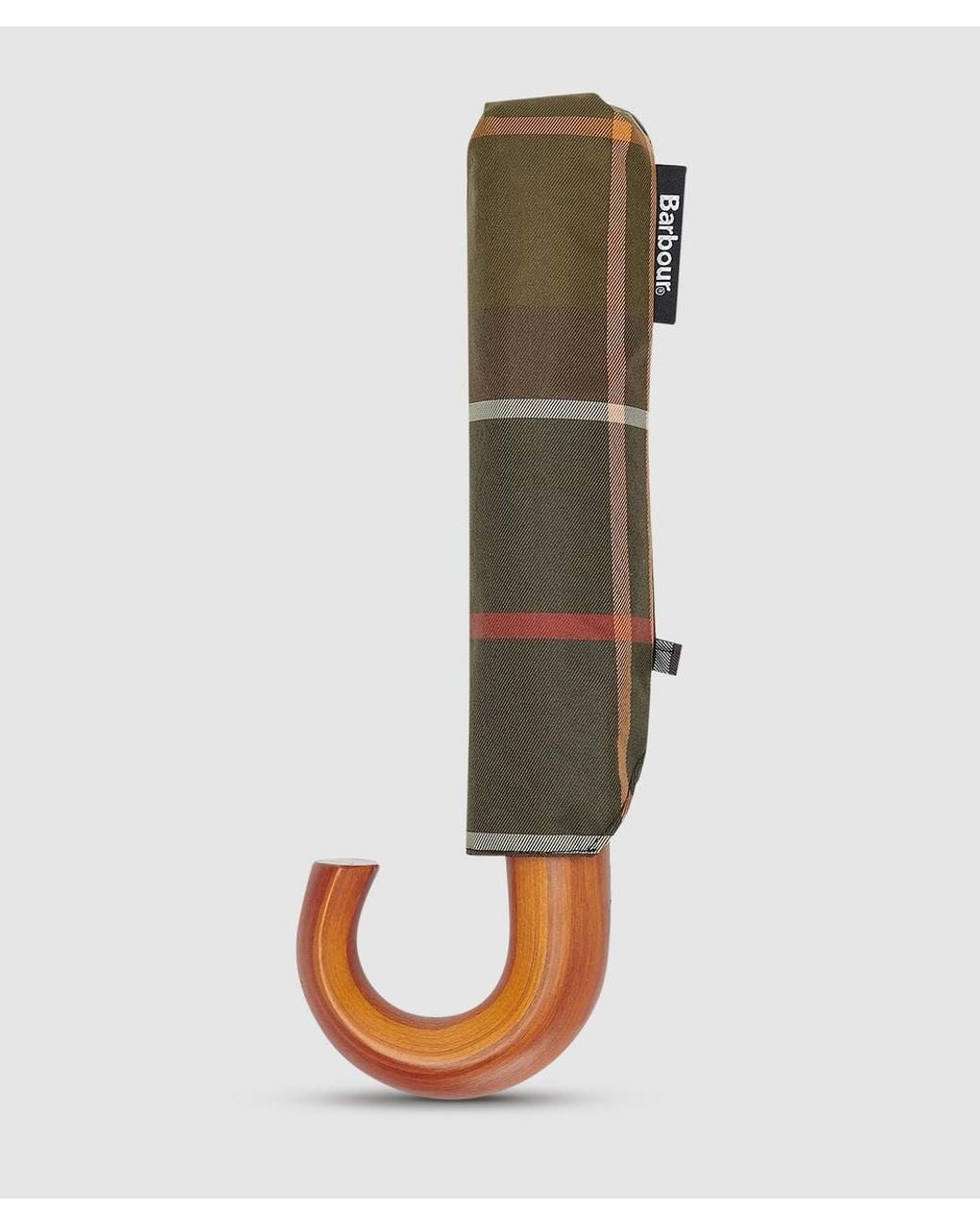 Barbour Brown Tartan Mini Umbrella (Classic