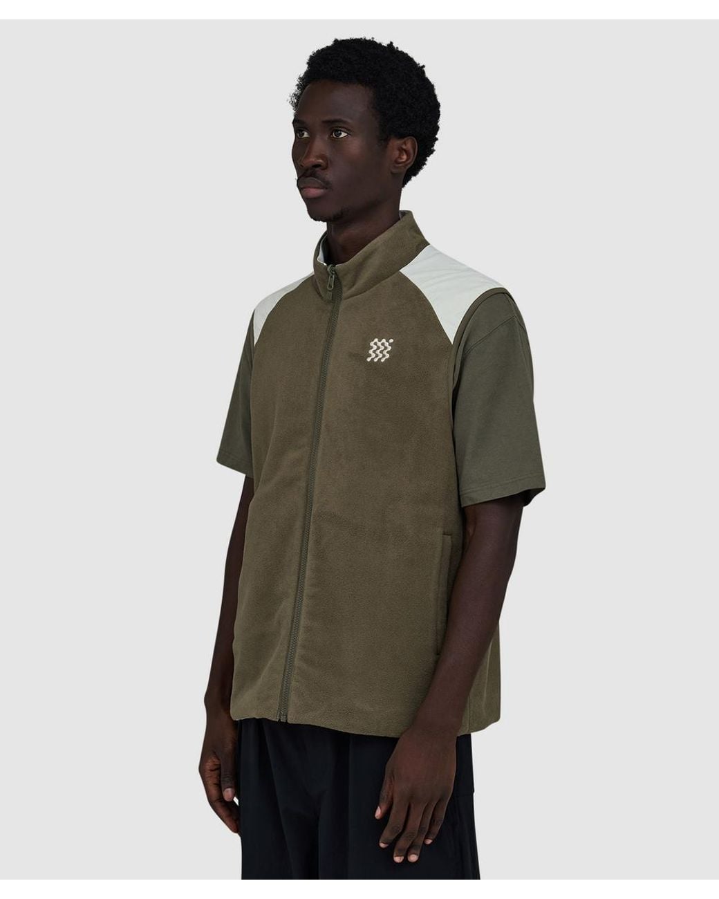 Manors Green Reversible Polartec Gilet (Dark for men
