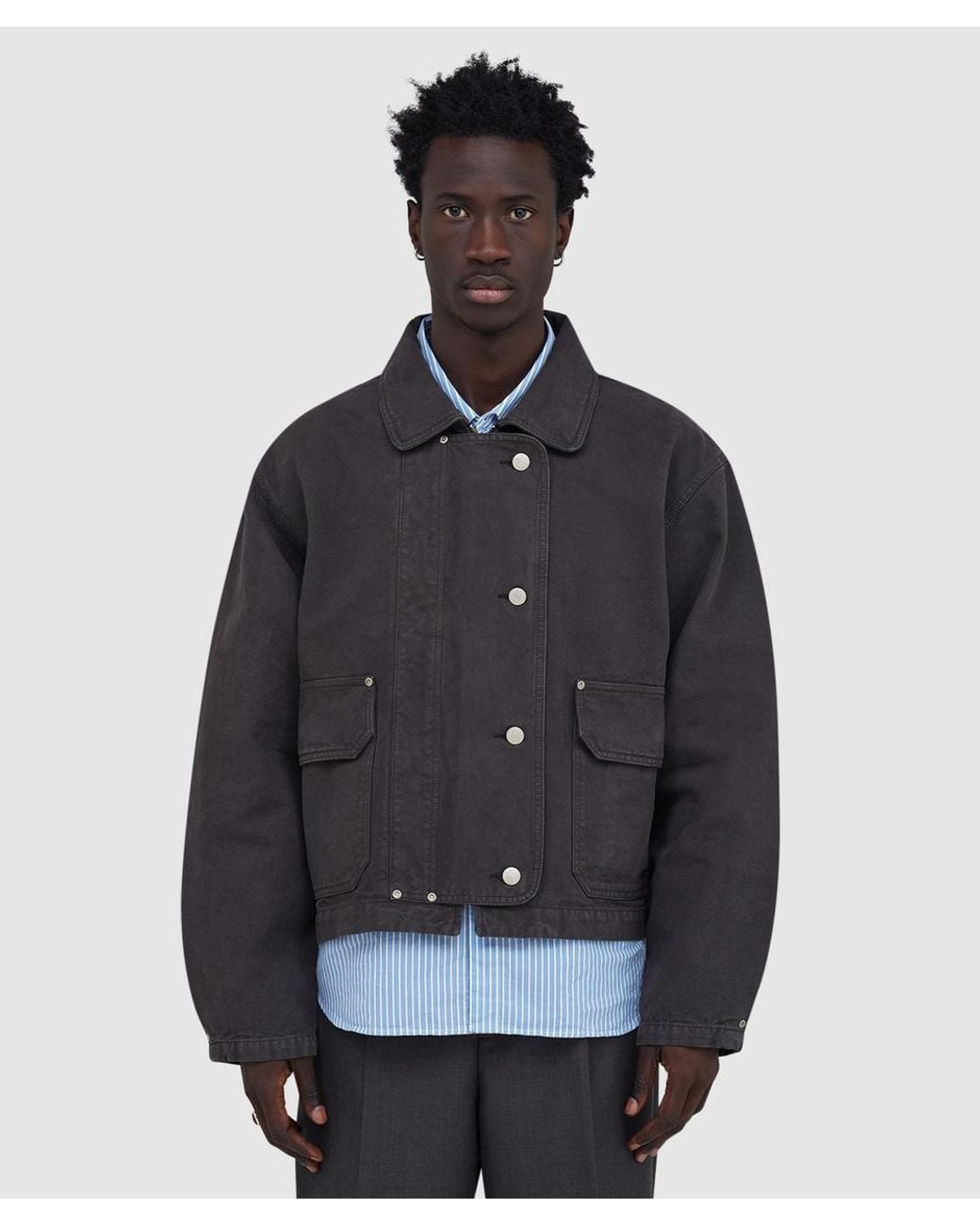 mfpen Blue Courier Jacket (Washed Canvas for men