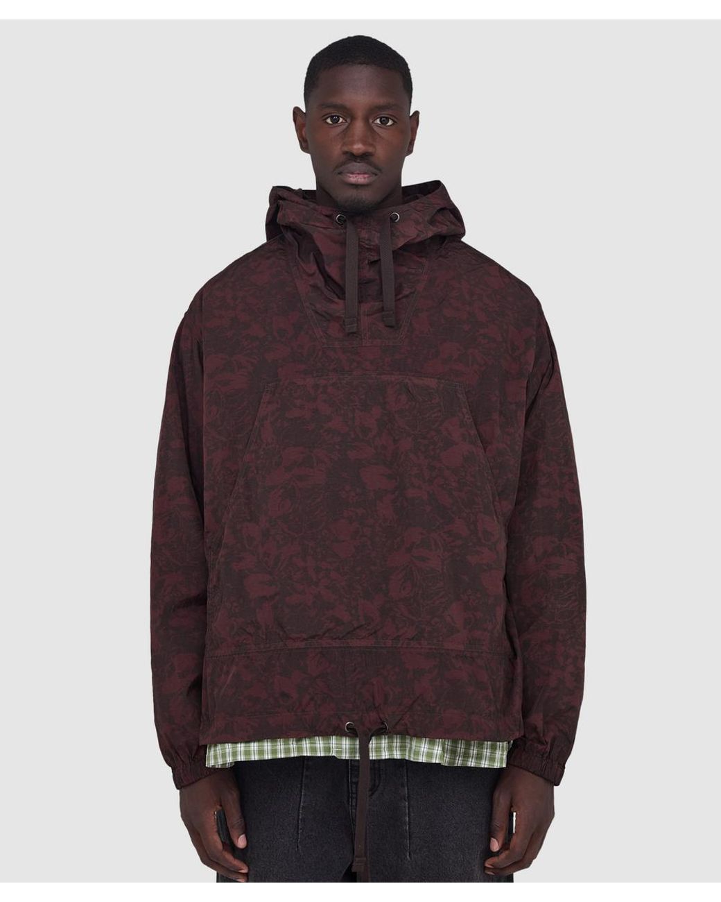 Beams Plus Red Camo Print Mil Smock Jacket for men