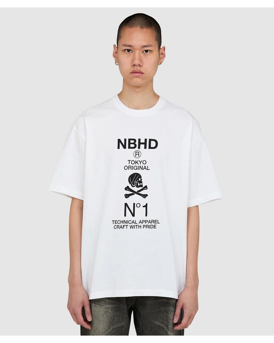 Neighborhood White Nh. Tee Ss-8 T-Shirt for men