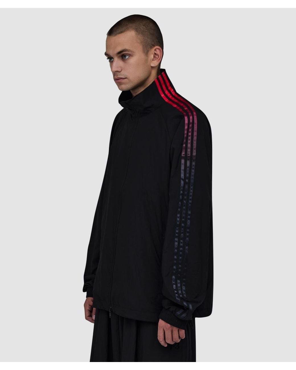 Y-3 Black Gradient Three Stripe Track Jacket for men