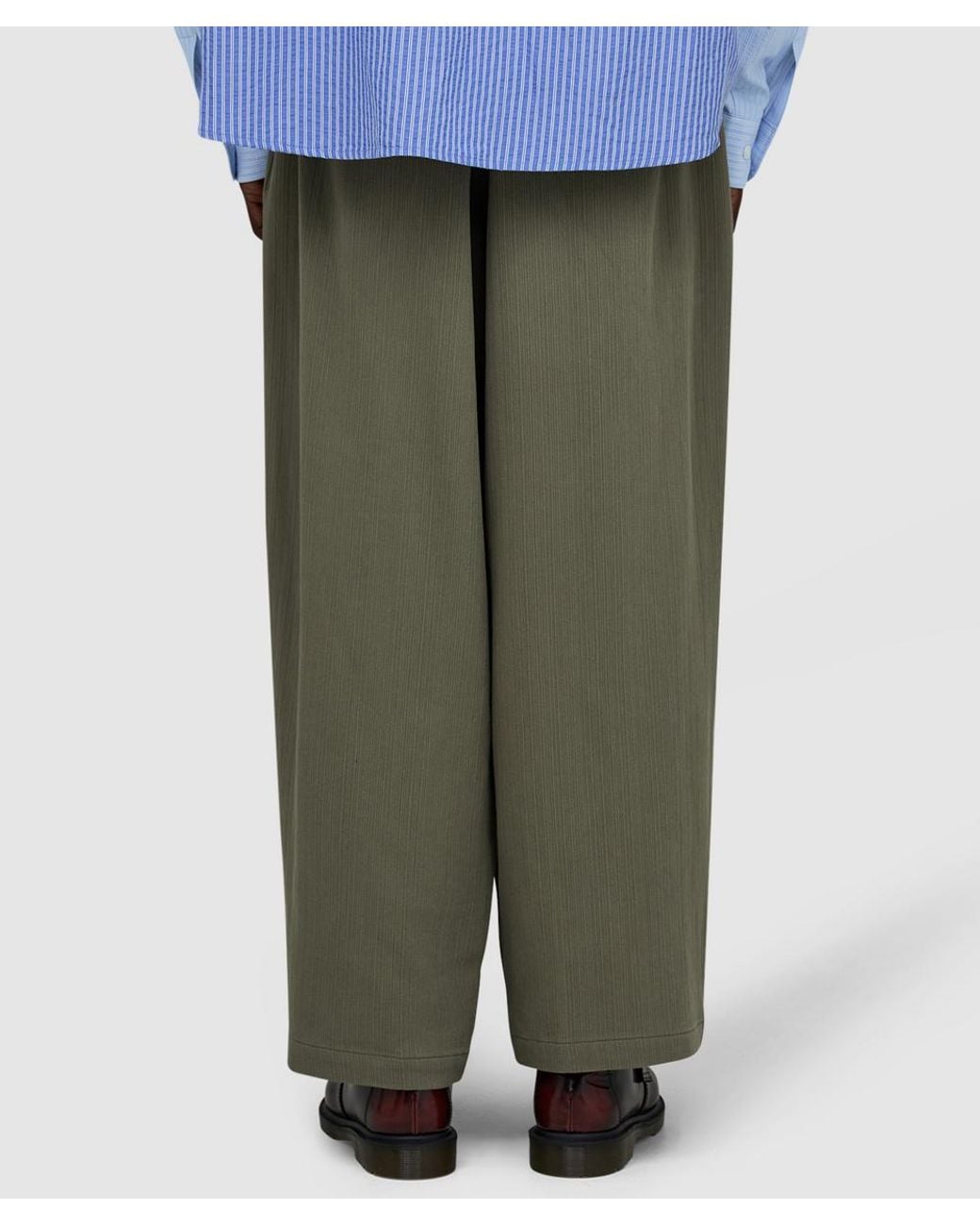 Estudio Niksen Green Big Fold Balloon Pant (Khaki for men