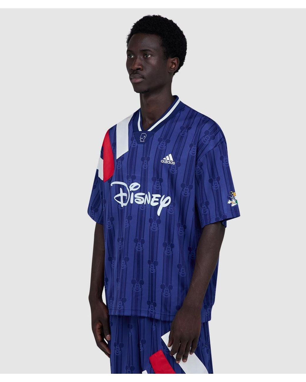 Adidas Blue X Brain Dead X Disney Football Jersey Shirt (Victory for men