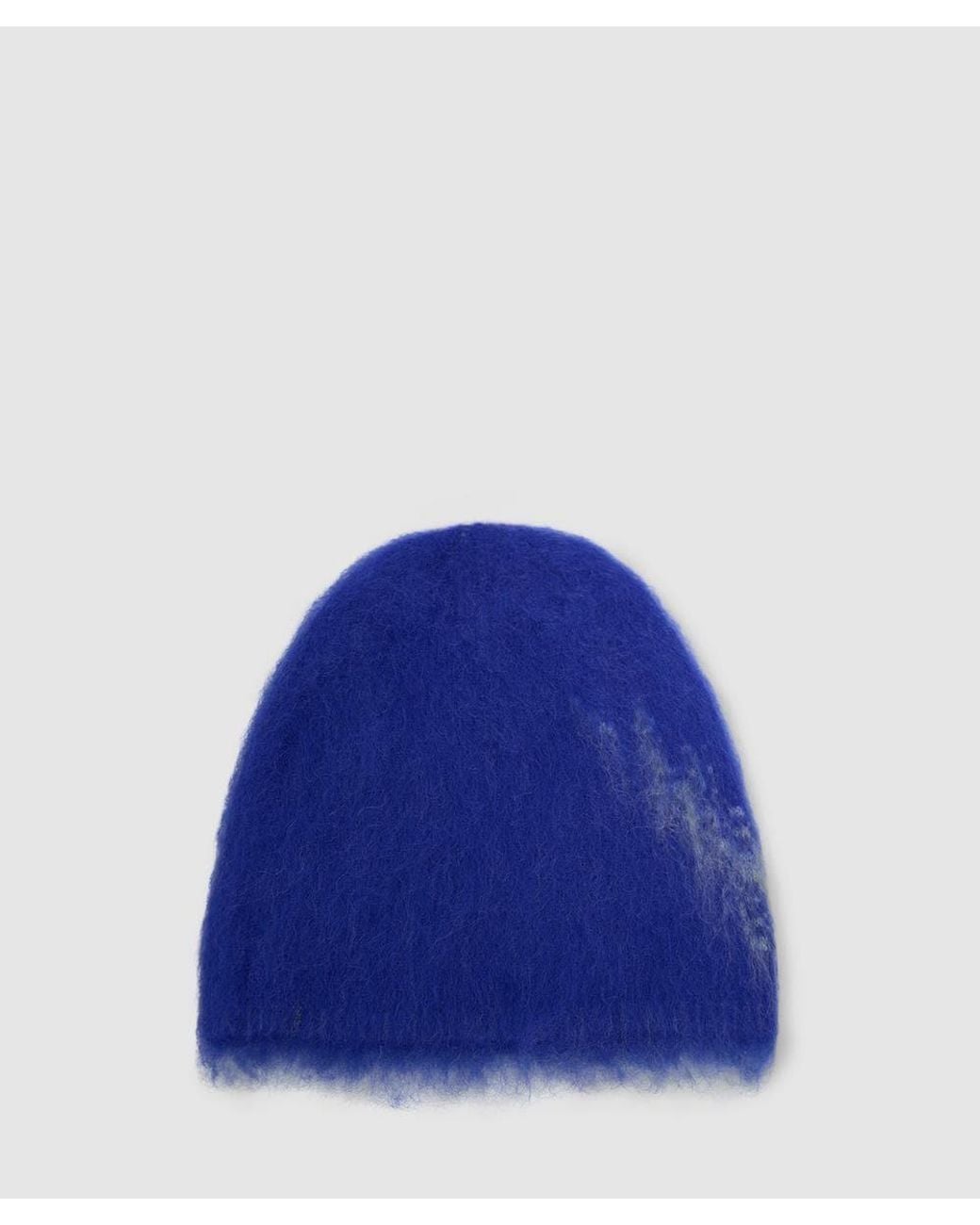 And Wander Blue Jacquard Shaggy Knit Cap