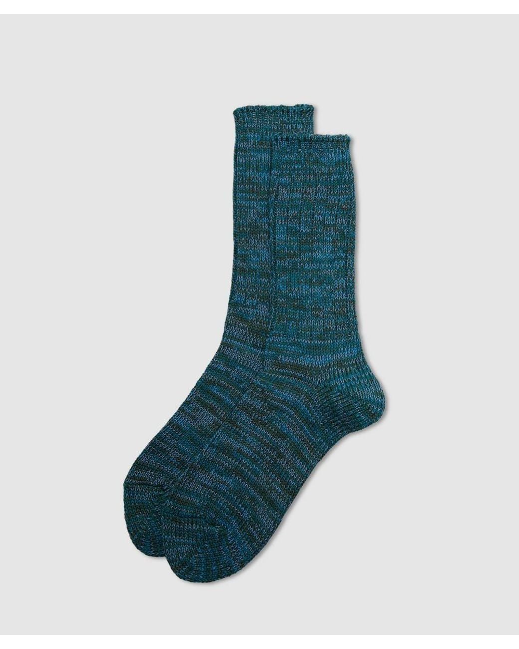 Anonymous Ism 5 Colour Mix Crew Sock in Blue | Lyst