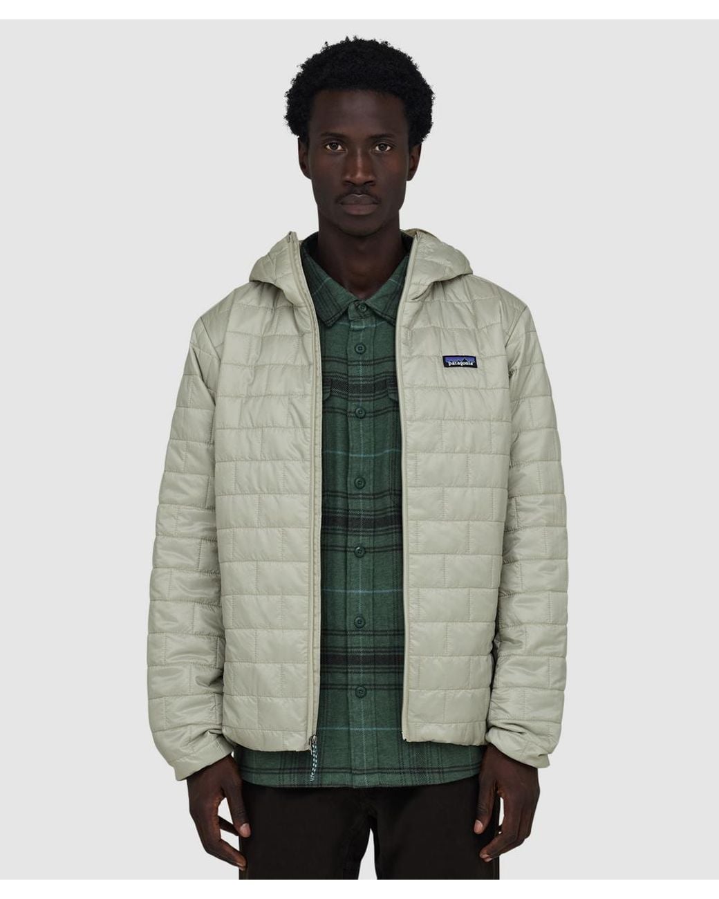 Patagonia Green Nano Puff Jacket (Weathered Stone for men