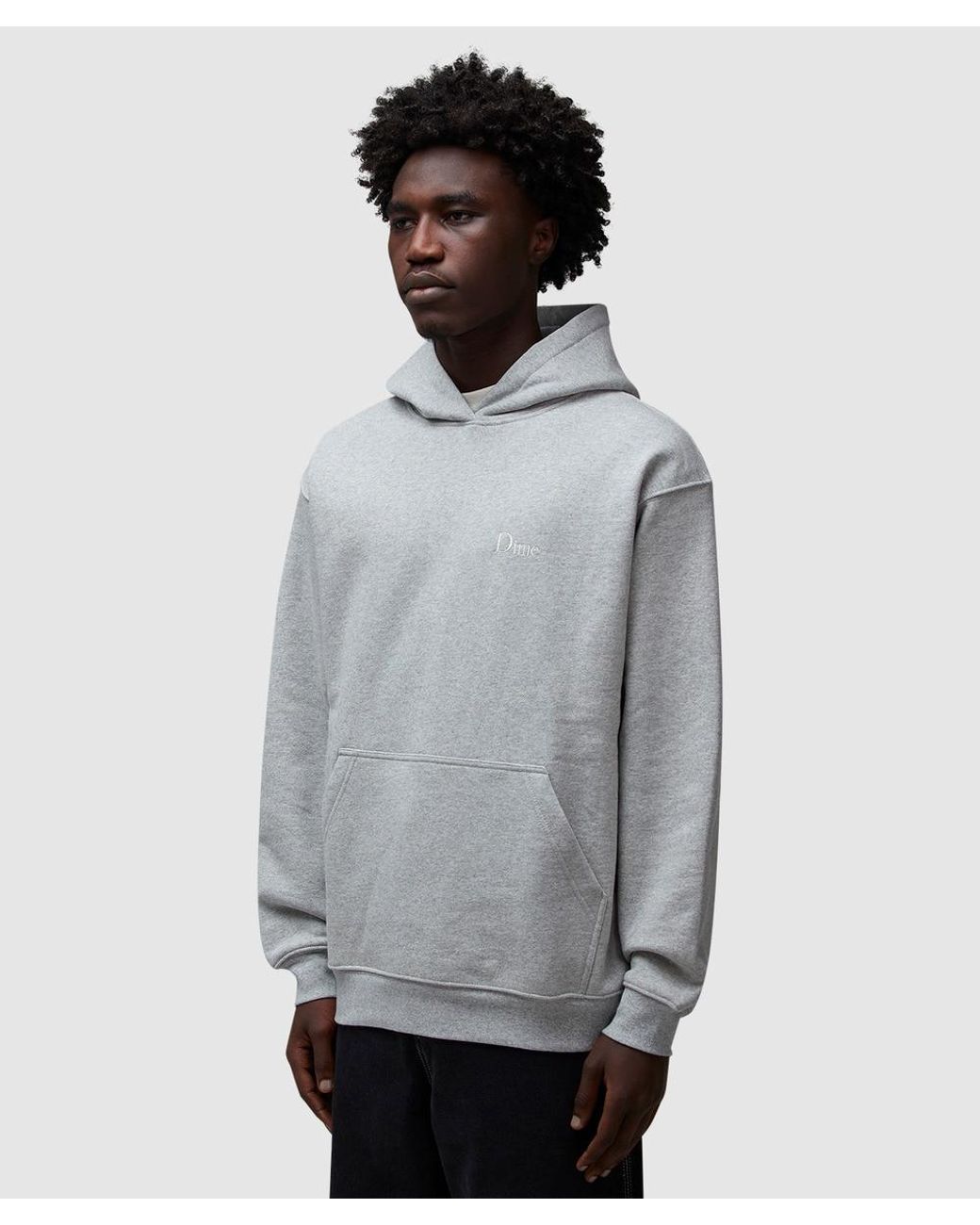 Dime Classic Small Logo Hoodie (Heather in Gray for Men | Lyst