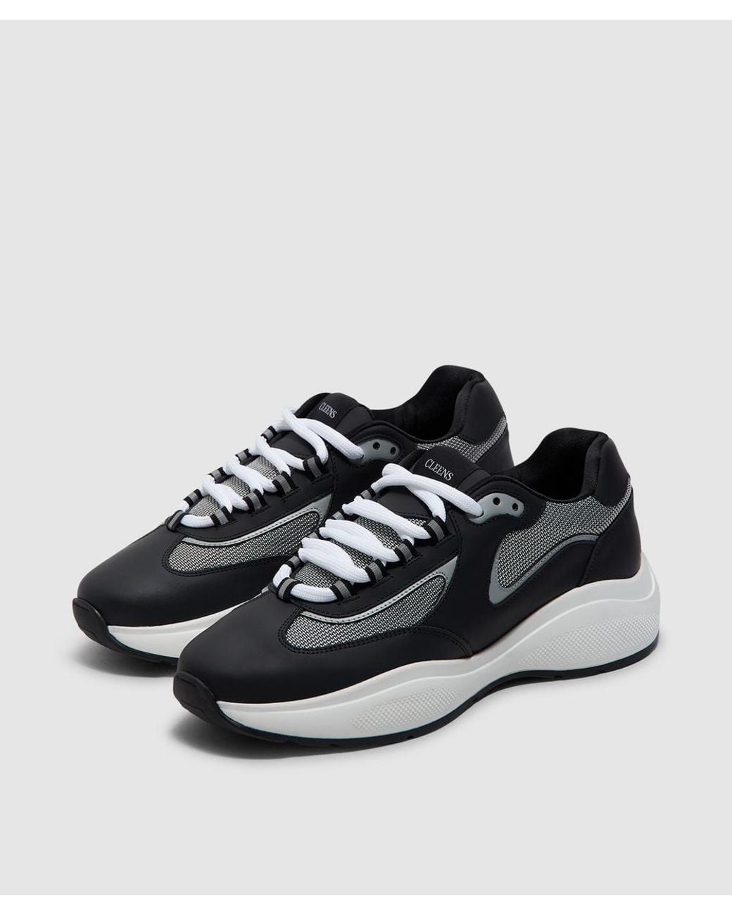 Cleens Black Podium Sneaker (Graphite for men