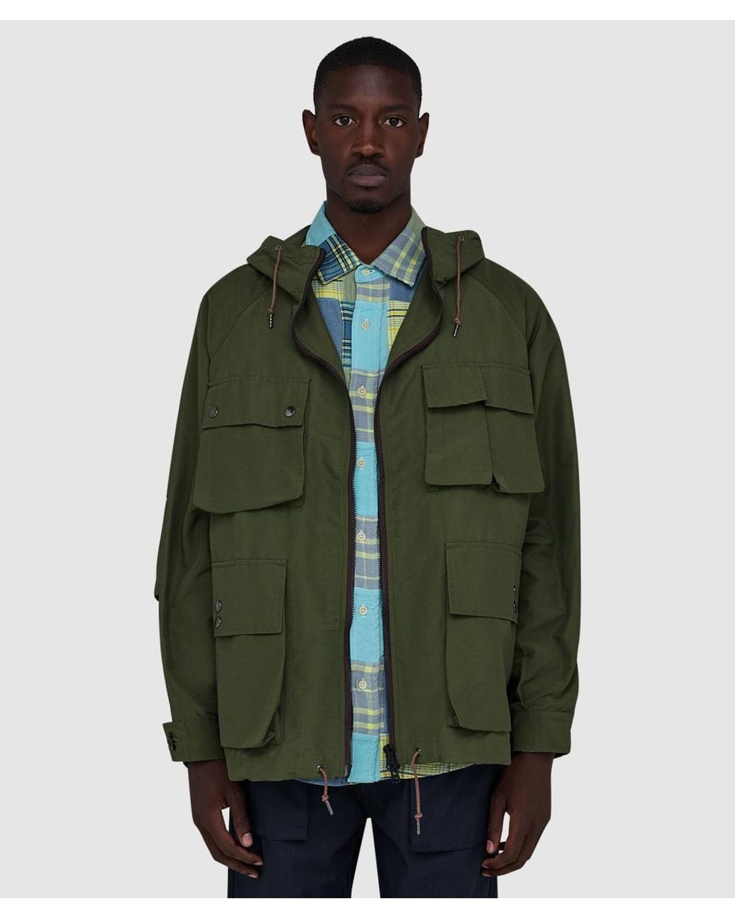 Cafe Mountain Green Telemark Mountain Smock Jacket (Moss for men