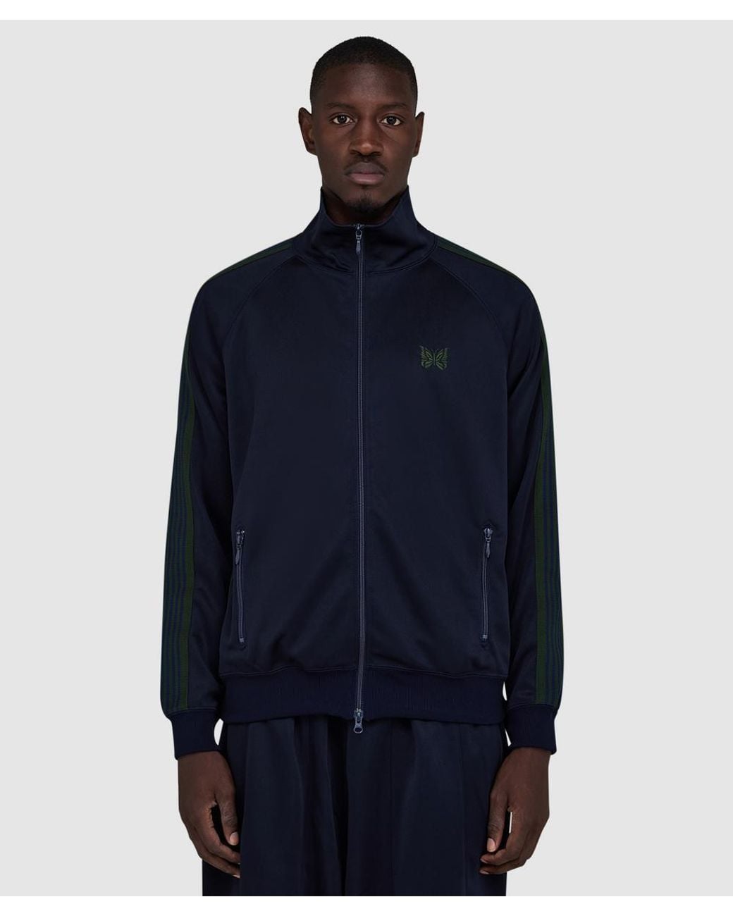 Needles Blue Poly Smooth Track Jacket for men