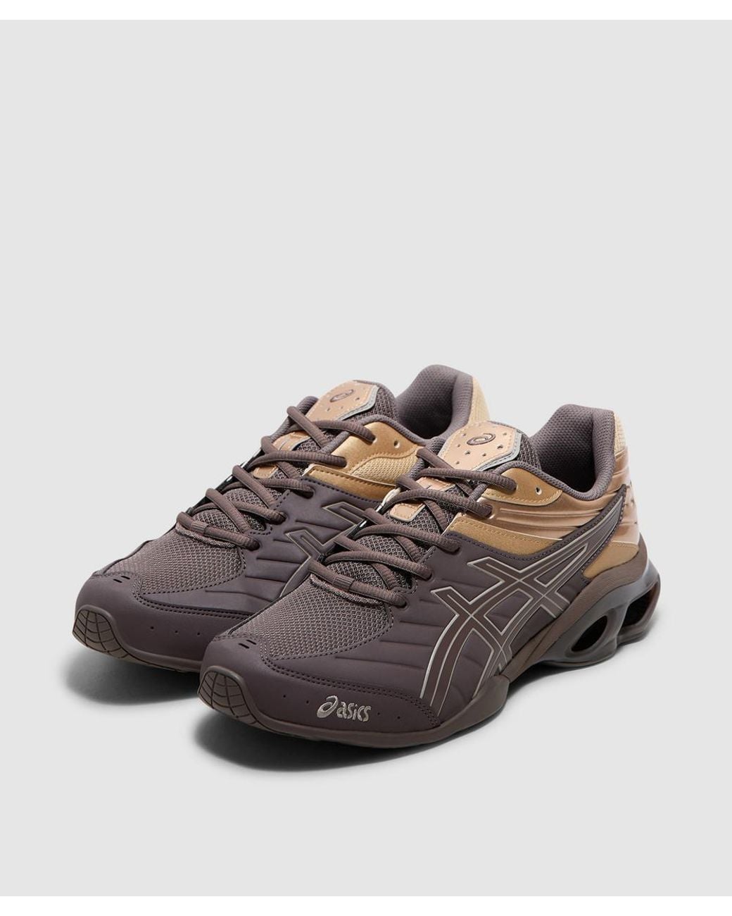 Asics Brown Gel-Kinetic Fr Sneaker (Cocoa Powder/Champagne for men