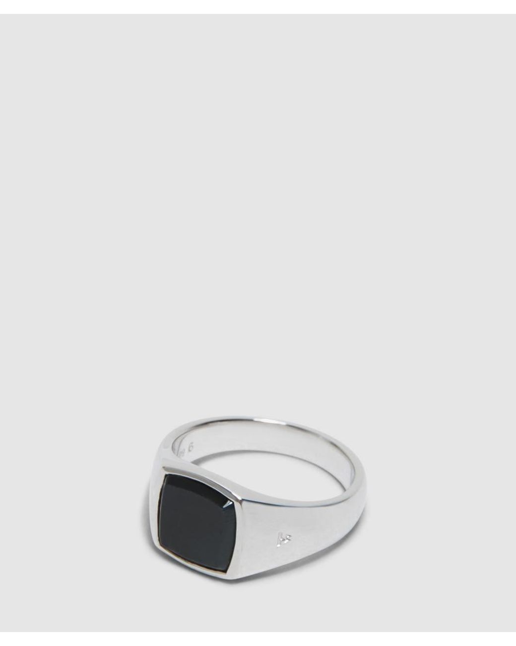 Tom Wood Black Larvikite Kay Ring
