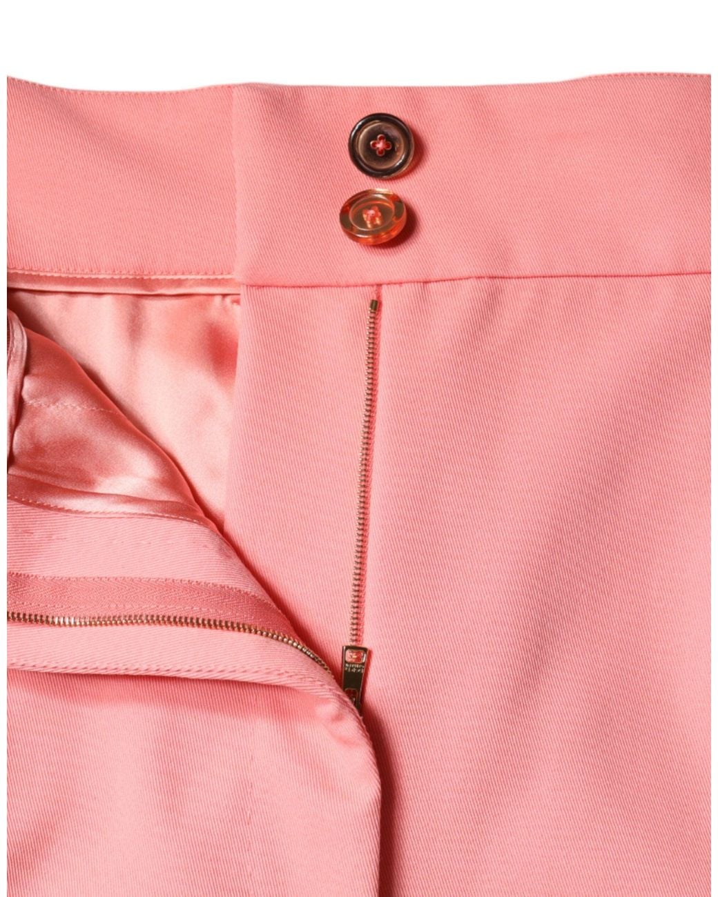 Dolce & Gabbana Pink Rose Polyester High Waist Tapered Pants