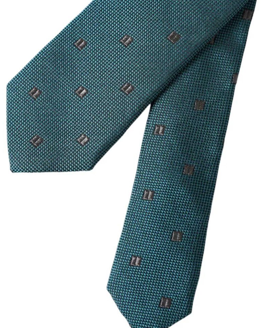 Dolce & Gabbana Blue Silk Tie Geometric Pattern for men