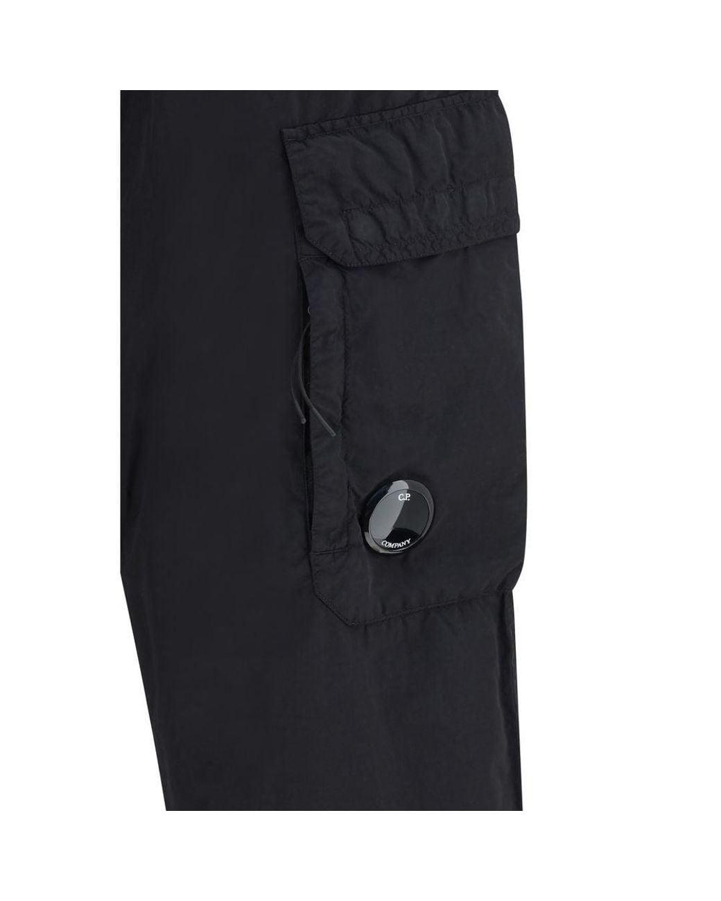 C P Company Blue Black Nylon Cargo Pants for men