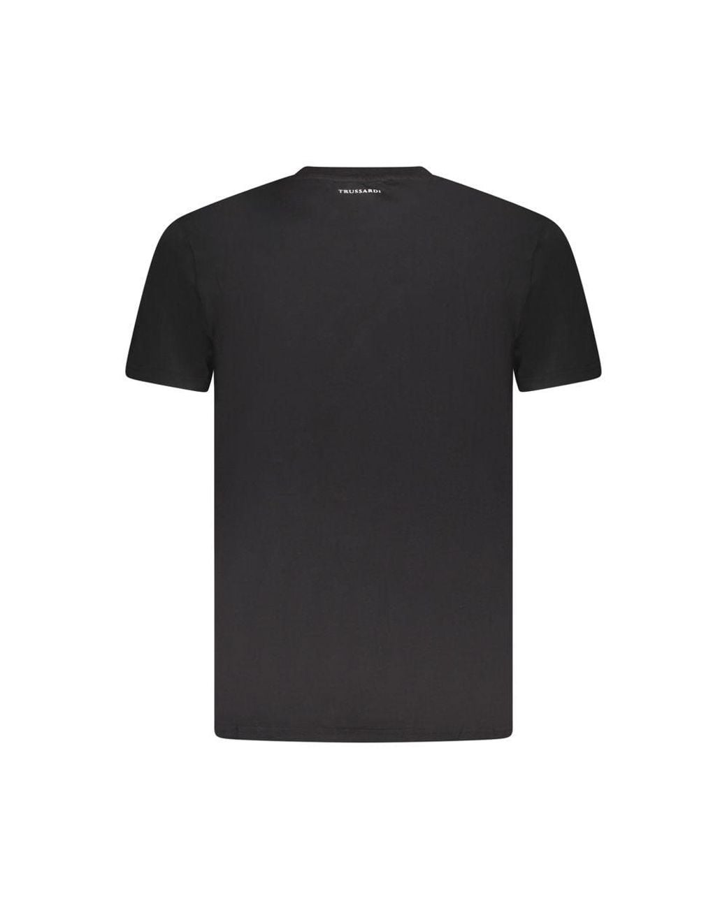 Trussardi Black Cotton T-Shirt for men