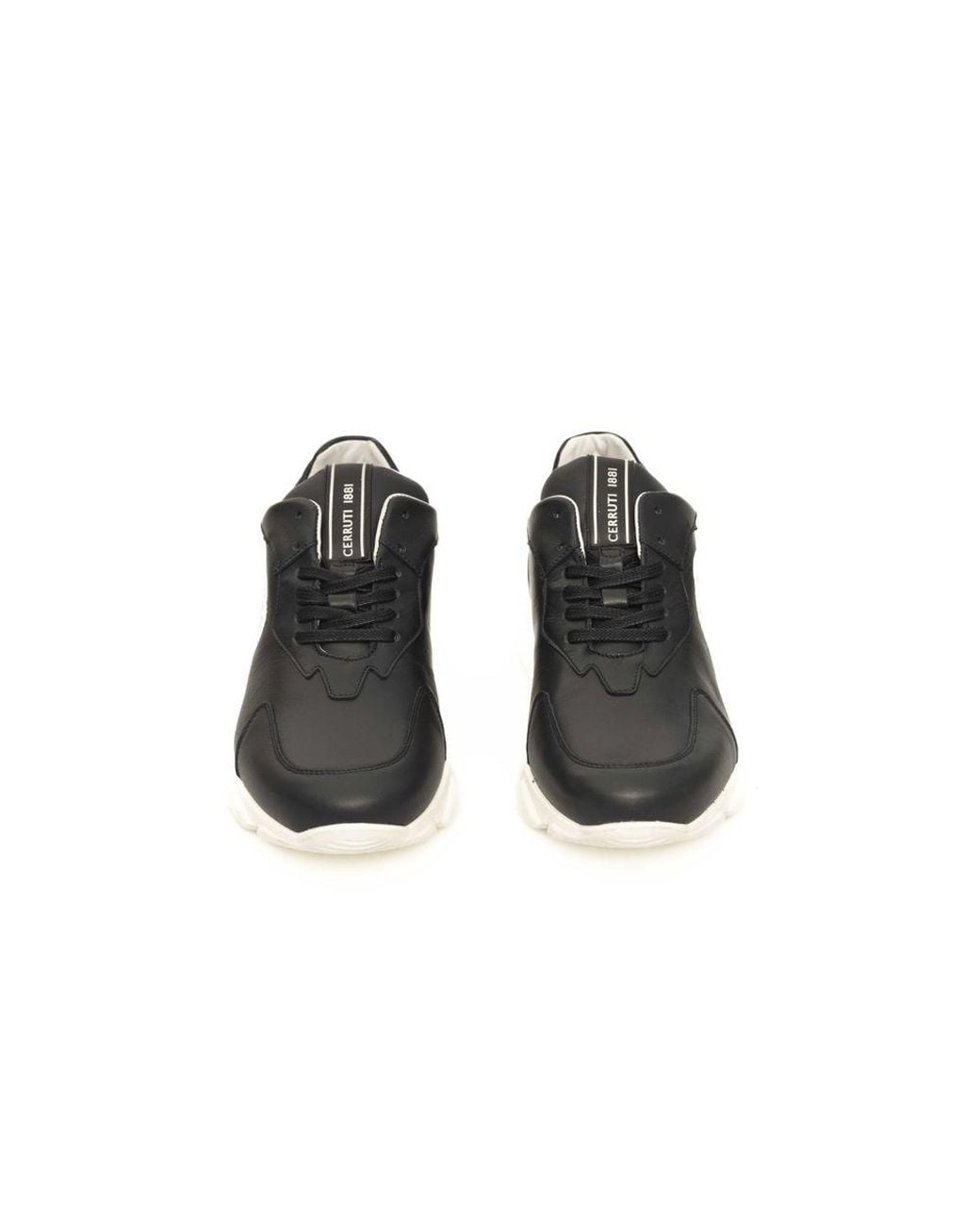 Cerruti 1881 Black Cow Leather Sneaker for men