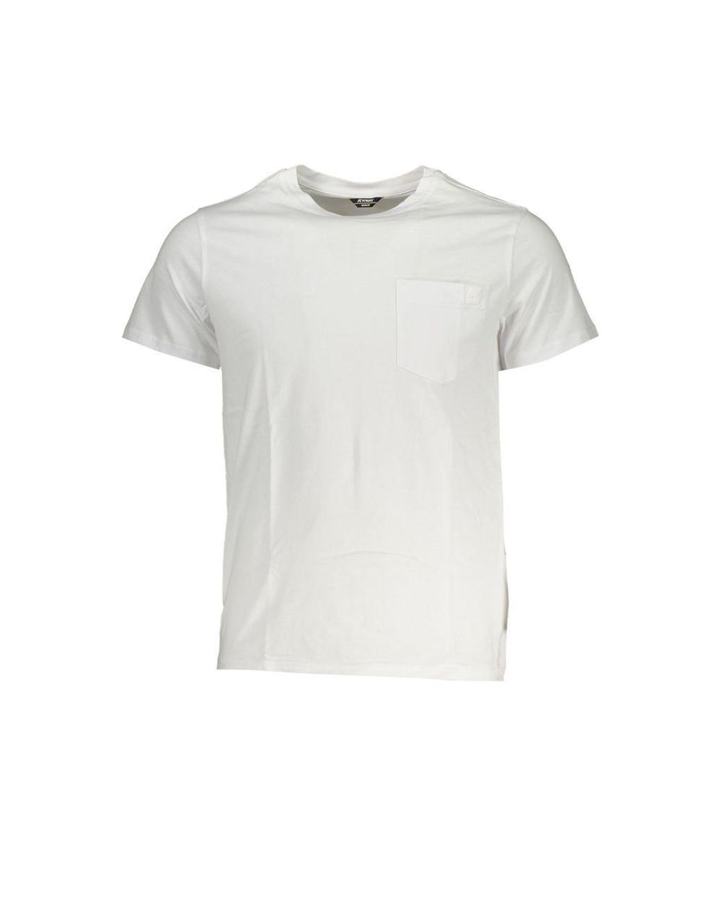 K-Way Elegant White Cotton T-shirt With Pocket Detail - Xxl for men