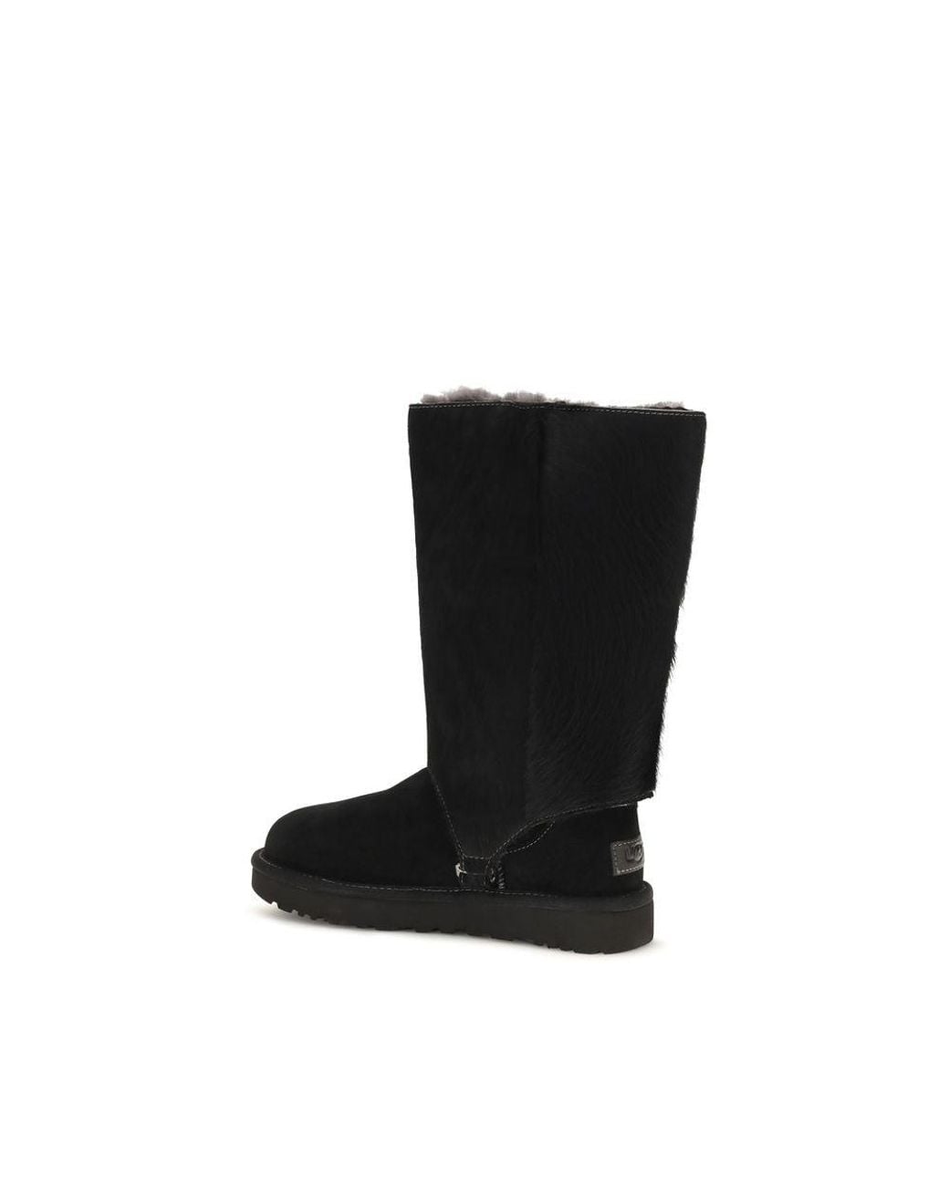 Ugg Black Suede Leather Lace