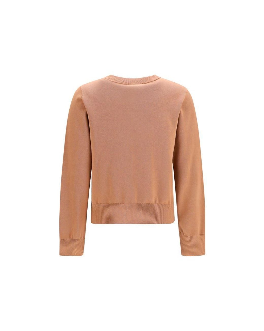 Ganni Pink Beige Cotton Sweatshirt